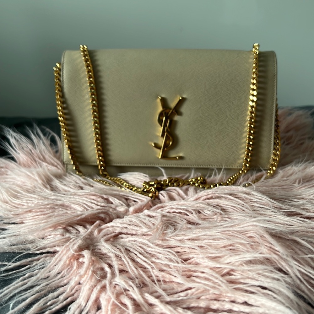 Tan Saint Laurent Kate Medium Leather Shoulder Bag